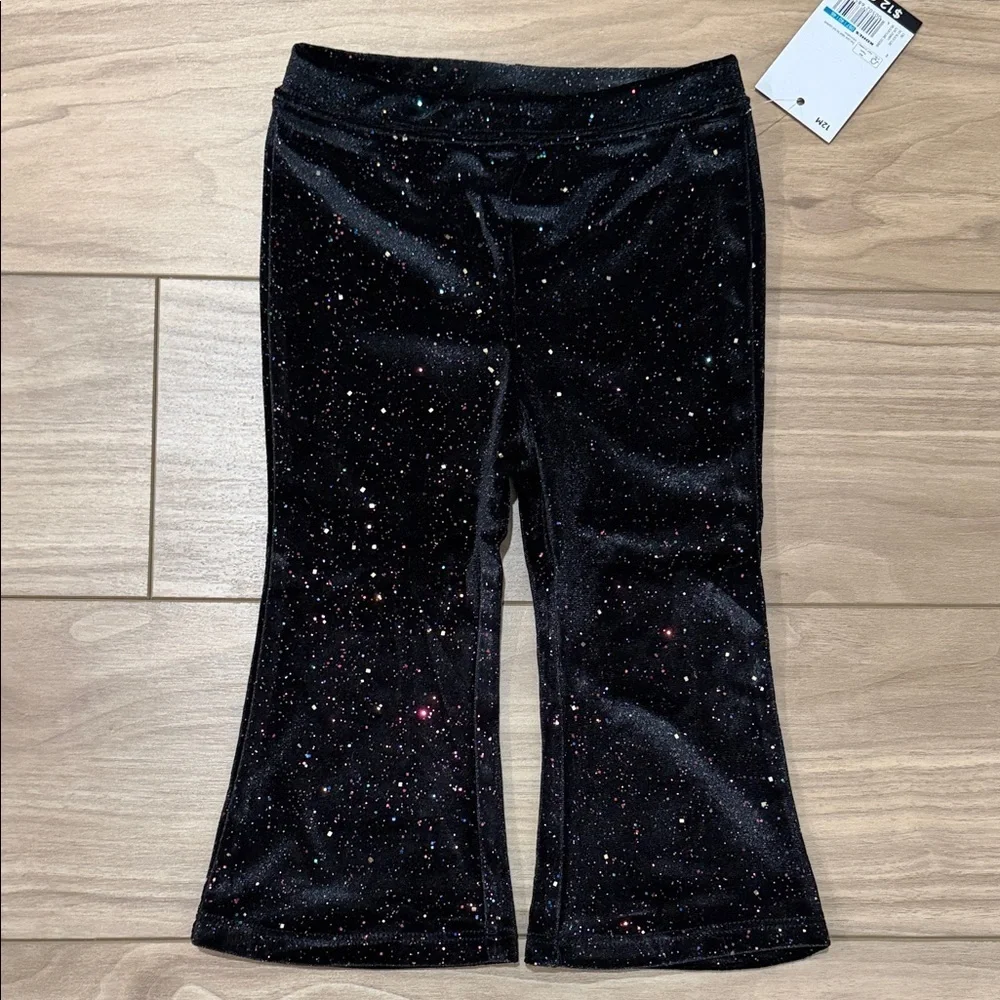 Sparkling Glitter Bell Bottom Girl Pants